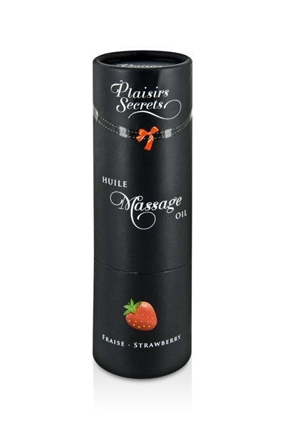 Масажна олія Plaisirs Secrets Strawberry (59 мл) з афродизіаками, їстівна, подарункова упаковка , SO1842 SO1842 фото