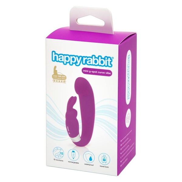 Подвійний вібратор Happy Rabbit G-Spot Clitoral Curve Vibrator, FS80252