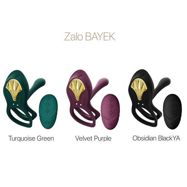 Смарт-ерекційне кільце Zalo - BAYEK Turquoise Green, подвійне з ввідною частиною, пульт ДК , SO6644 SO6644 фото