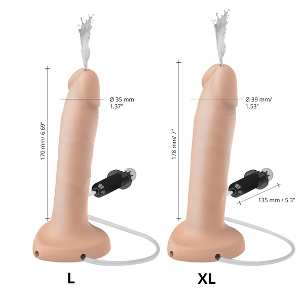 Кончающий фаллоимитатор Strap-On-Me Squirting Cum Dildo Realistic Flash, диам. 3,9 см, силикон SO9014 SO9014 фото