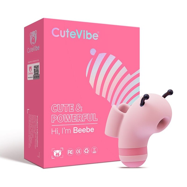 Вакуумний стимулятор із мікрострумами CuteVibe Beebe Pink, на палець , SO6551 SO6551 фото