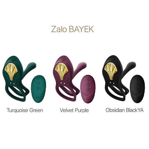 Смарт-эрекционное кольцо Zalo - BAYEK Velvet Purple, двойное с вводимой частью, пульт ДУ SO6645 SO6645 фото