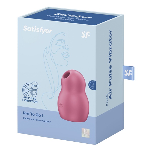 Вакуумний стимулятор з вібрацією Satisfyer Pro To Go 1 Red , SO7800 SO7800 фото