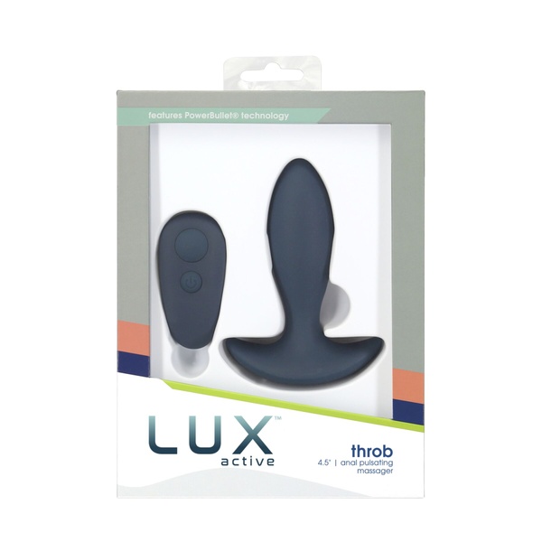 Анальная пробка с пульсацией Lux Active – Throb – 4.5" Anal Pulsating Massager, пульт ДУ SO5571 SO5571 фото