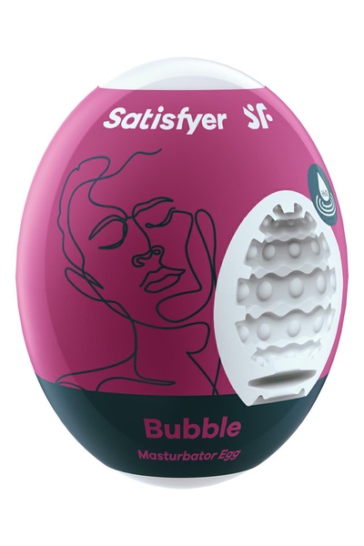 Мастурбатор Satisfyer Masturbator Egg Bubble, що самозмащується, T360150