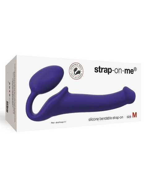 Безремінний страпон Strap-On-Me Violet M, повністю регульований, діаметр 3,3 см Фіолетовий, SO2707 SO2707 фото