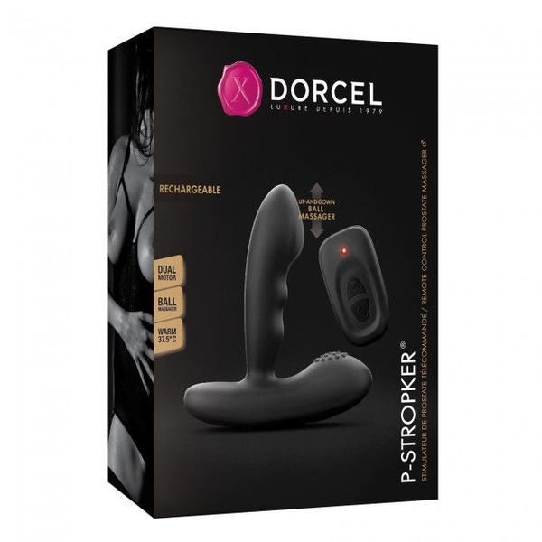 Массажеры простаты Dorcel P-Stroker с пультом ДУ, подогревом и точечным массажем, два мотора Черный SO3074 SO3074 фото