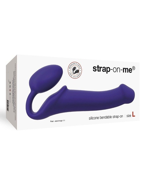 Безремневой страпон Strap-On-Me Violet L, полностью регулируемый, диаметр 3,7см Фиолетовый SO2708 SO2708 фото