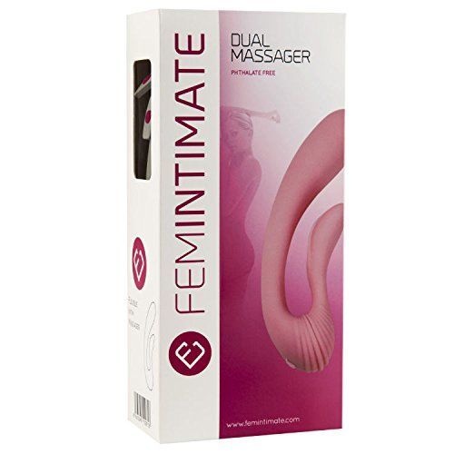 Вібратор Femintimate Dual Massager вагінально-кліторальний з чохлом для зберігання, 2 мотора Рожевий, FM10971 FM10971 фото