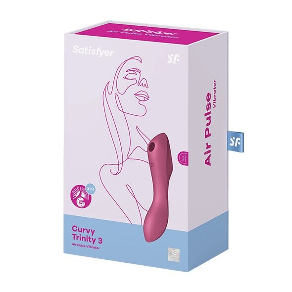 Вакуумний стимулятор із вібрацією Satisfyer Curvy Trinity 3 Red , SO6117 SO6117 фото