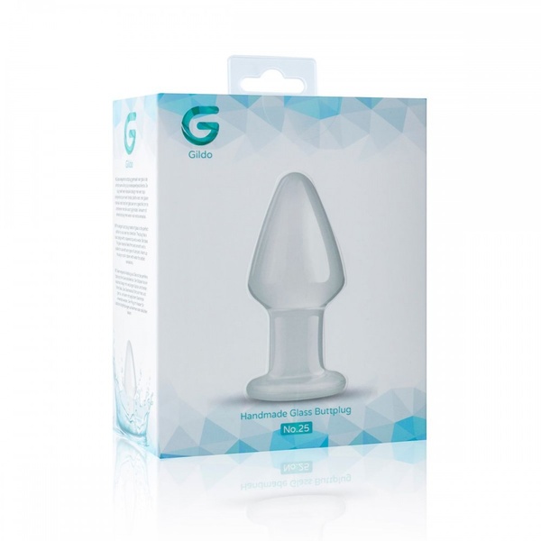 Пробка стекло прозрачная Gildo Glass Buttplug No. 25 , G60278