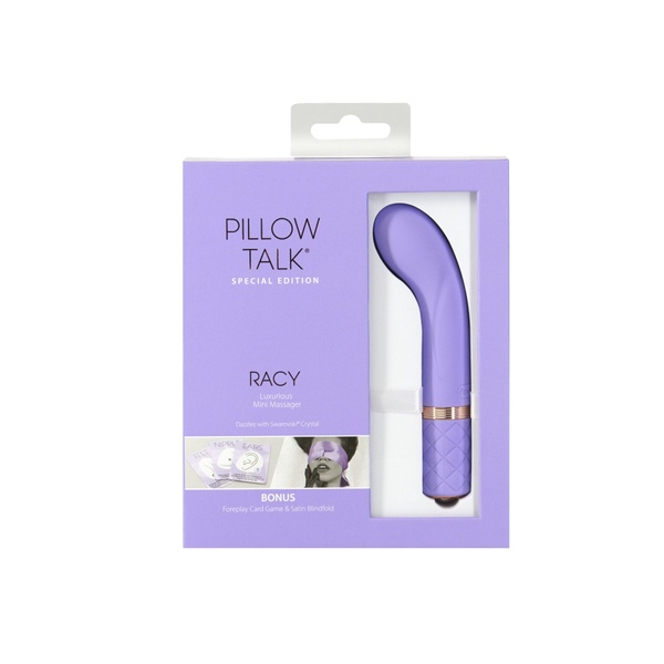 Роскошный вибратор Pillow Talk Racy Purple Special Edition, Сваровски, повязка на глаза+игра Фиолетовый SO6855 SO6855 фото