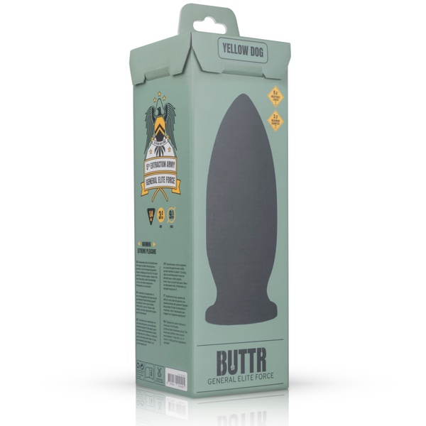 Анальная пробка для фистинга BUTTR Yellow Dog Butt Plug , 810404