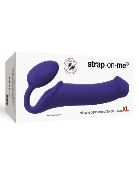 Безремінний страпон Strap-On-Me Violet XL, повністю регульований, діаметр 4,5 см Фіолетовий, SO2709 SO2709 фото