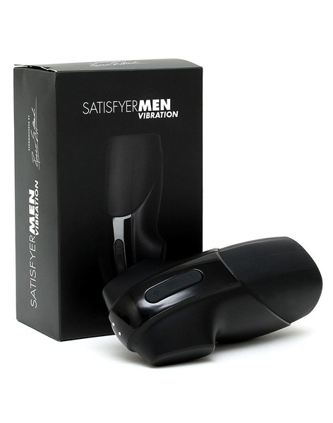 Мастурбатор Satisfyer Men Vibration имитатор минета с вибрацией, стимуляция головки Черный SO2206 SO2206 фото