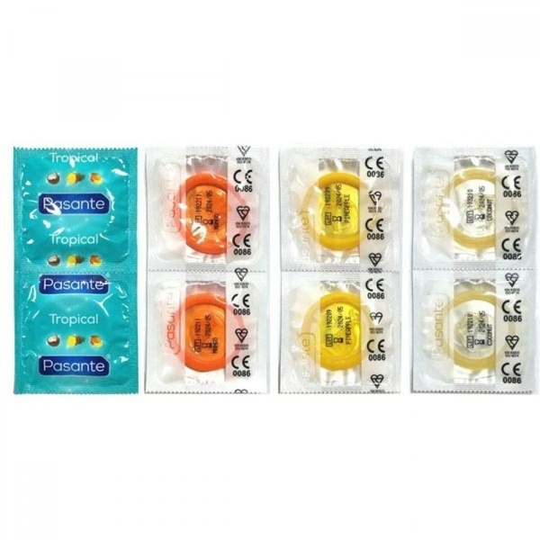 Презервативы со вкусом кокоса ,53мм , Рasante Tropical condoms , за 6 шт , 1075KA-2 1075KA-2 фото