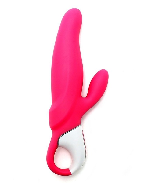 Мощный вибратор-кролик Satisfyer Vibes Mr. Rabbit, два мотора, литой силикон, 12 режимов работы Розовый SO2199 SO2199 фото