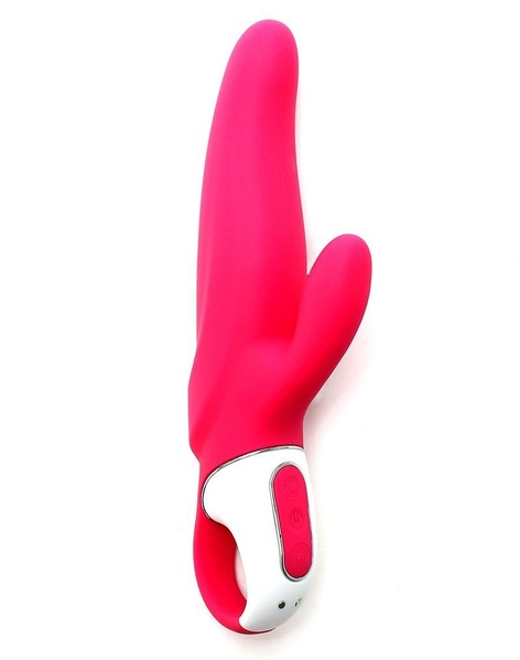 Мощный вибратор-кролик Satisfyer Vibes Mr. Rabbit, два мотора, литой силикон, 12 режимов работы Розовый SO2199 SO2199 фото