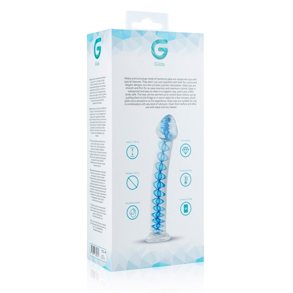 Стеклянный дилдо Gildo Glass Dildo No. 4, для точки G и простаты SO8890