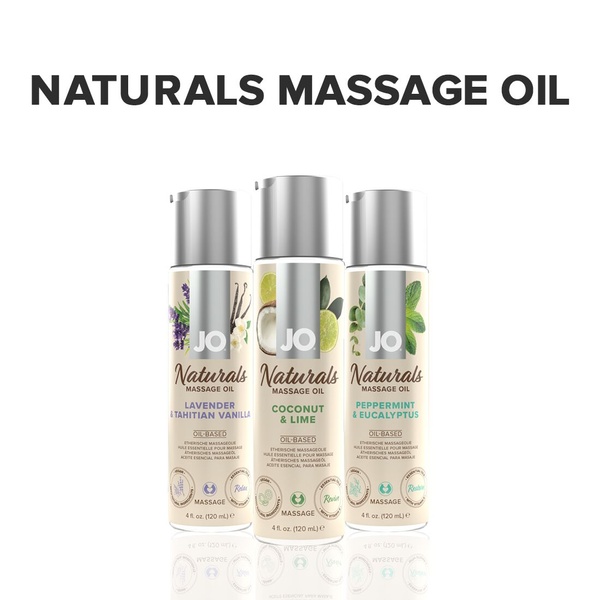 Массажное масло System JO Naturals Massage Oil Coconut&Lime с натуральными эфирными маслами 120мл SO6164 SO6164 фото