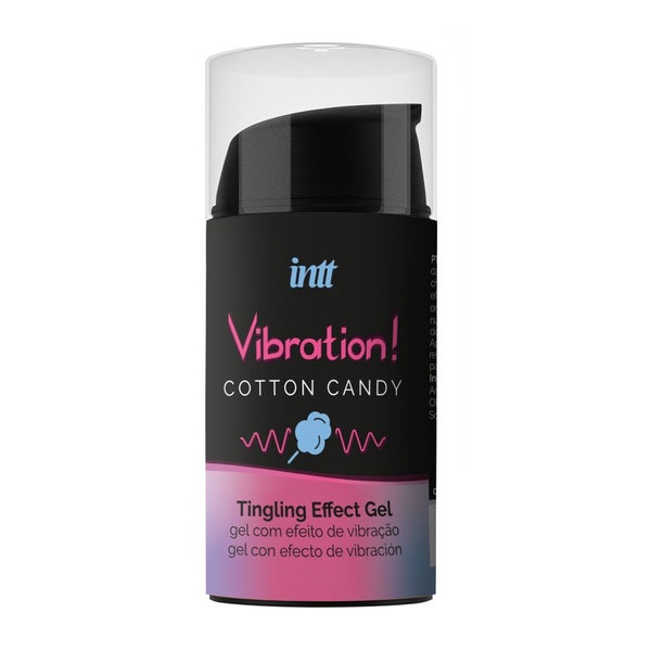 Рідкий вібратор Intt Vibration Cotton Candy (15 мл), густий гель, дуже смачний, діє до 30 хвилин , SO9812 SO9812 фото