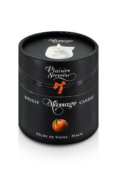 Массажная свеча Plaisirs Secrets Peach (80 мл) подарочная упаковка, керамический сосуд SO1849 SO1849 фото