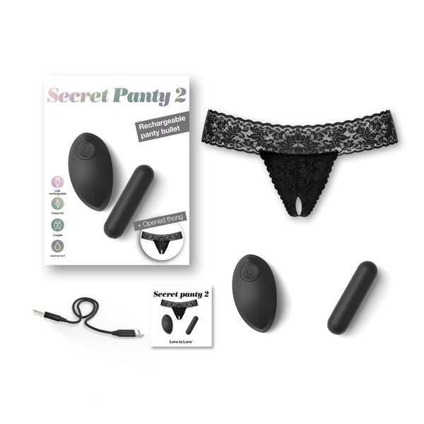 Вибратор Love To Love SECRET PANTY 2, в комплекте трусики, вибропуля, пульт ДУ, 10 режимов работы SO3824 SO3824 фото