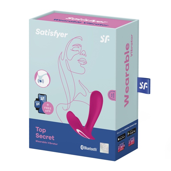 Смарт-вибратор в трусики Satisfyer Top Secret Pink вагинально-клиторальный, 2 мотора SO7790 SO7790 фото