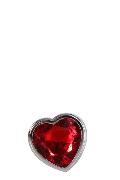 Анальная пробка с камнем A&E RED HEART GEM ANAL PLUG SMALL , T840565