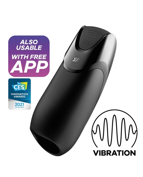 Мастуработор с вибрацией SATISFYER MEN VIBRATION+ BLACK , T360453