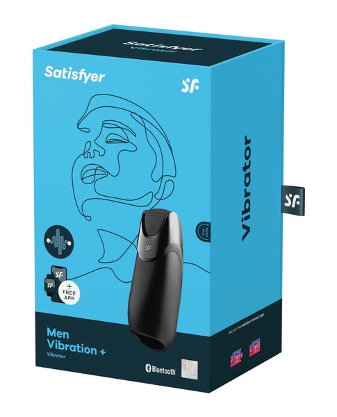 Мастуработор с вибрацией SATISFYER MEN VIBRATION+ BLACK , T360453