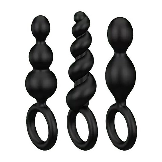 Набор анальных цепочек Satisfyer Booty Call set of 3 Black , T360999