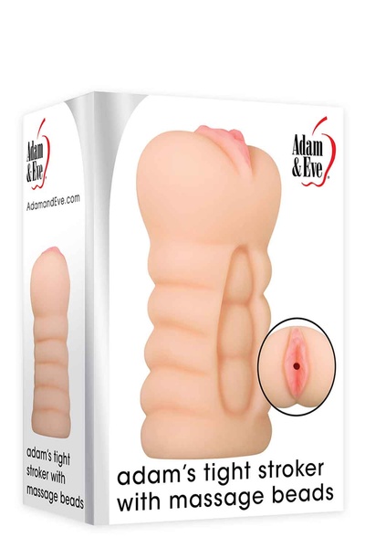 Мастурбатор із внутрішніми кульками A&E ADAMS TIGHT STROKER MASSAGE BEADS , T840564