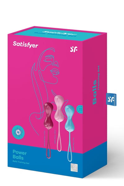 T360067 набір вагінальних кульок SATISFYER BALLS C02 DOUBLE SET OF 3 , T360067