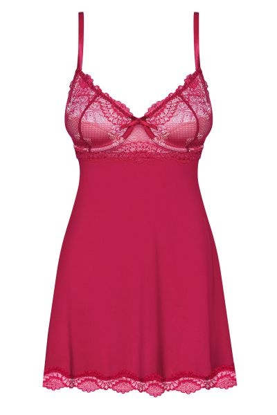 Бебидолл Obsessive Rosalyne babydoll & thong red S/M , 410671