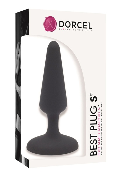 Анальна пробка Dorcel Best Plug S м'який soft-touch силікон, макс. діаметр 3,1см Чорний, SO2047 SO2047 фото