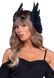 Пов’язка на голову з крилами Leg Avenue Feather headband Black, пір’я та натуральна шкіра , SO7944 SO7944 фото 1