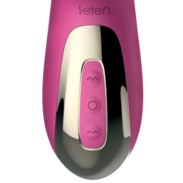 Вибратор-пульсатор Leten Automatical Thrusting Vibrator с подогревом, перезаряжаемый, 10 режимов Розовый SO2128 SO2128 фото