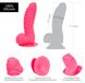 Ребристий фалоімітатор на присосці ADDICTION — Tom 7″ Dildo With Balls — Pink, віброкуля в подарунок , SO5585 SO5585 фото 5