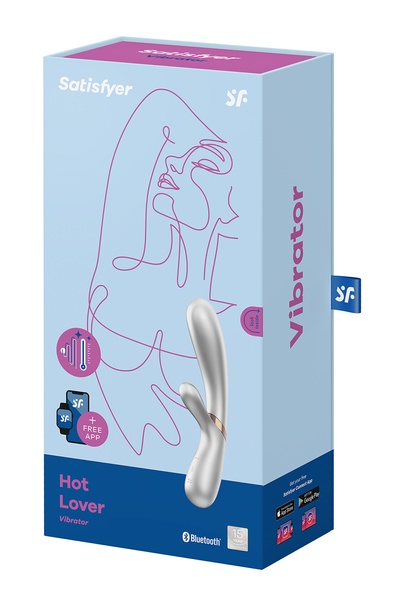 T360178 подвійний смарт вібратор з функцією нагріву Satisfyer Hot Lover Silver , T360178