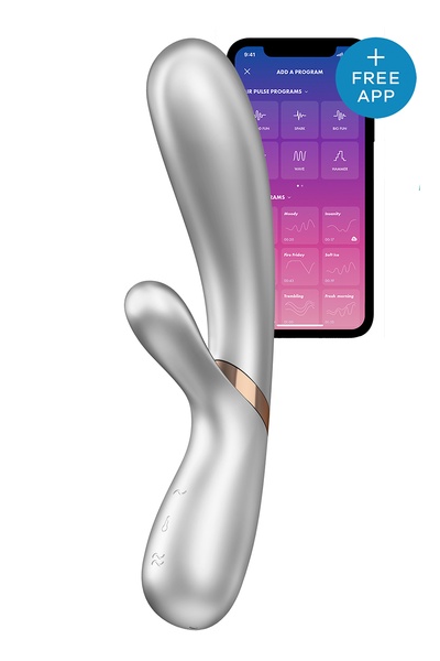 T360178 Двойной смарт вибратор с функцией нагрева Satisfyer Hot Lover Silver , T360178