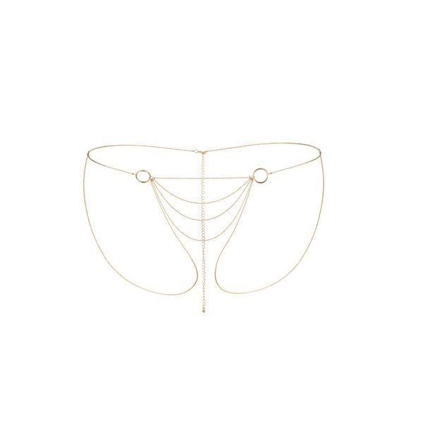 Ланцюжок-трусики Bijoux Indiscrets Magnifique Bikini Chain – Gold, прикраса для тіла Золотистий, SO2662 SO2662 фото