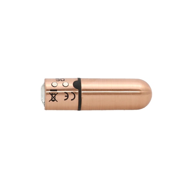 Віброкуля PowerBullet First-Class Bullet 2.5″ з Key Chain Pouch, Rose Gold, 9 режимів вібрації Рожеве золото, SO6847 SO6847 фото