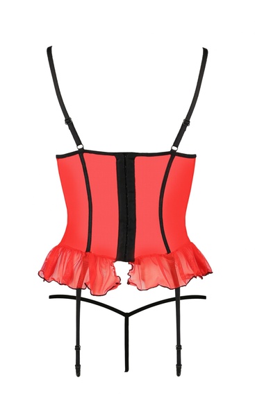 Корсет с открытой грудью S/M красный CHERRY CORSET - Passion , P52701