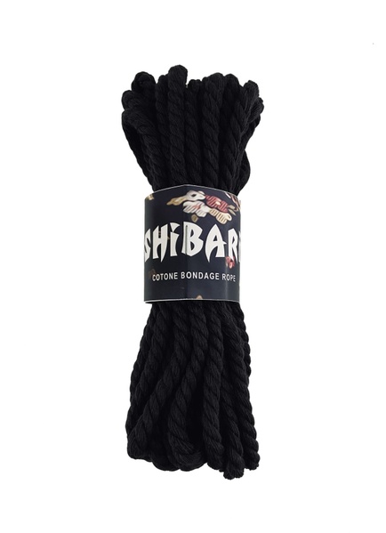 Хлопковая веревка для Шибари Feral Feelings Shibari Rope, 8 м черная Черный/красный SO4002 SO4002 фото