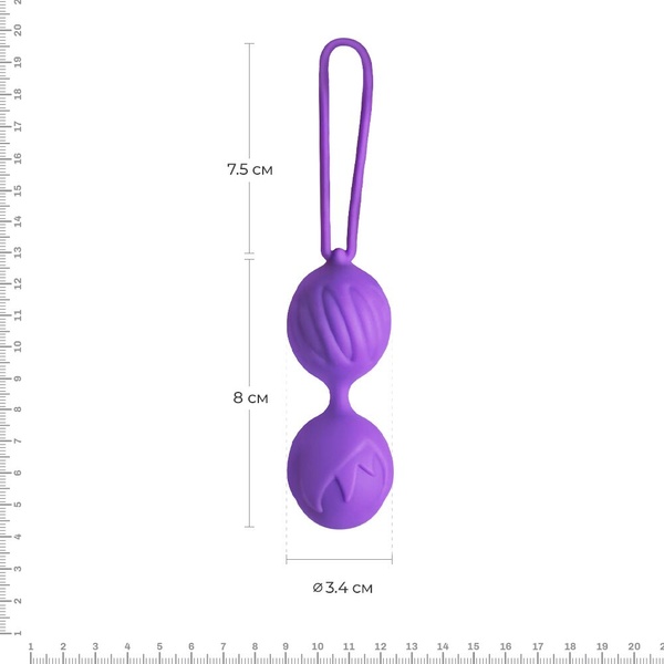 Вагинальные шарики Adrien Lastic Geisha Lastic Balls Mini Violet (S), диаметр 3,4см, масса 85г Темно-лиловый AD40443 AD40443 фото