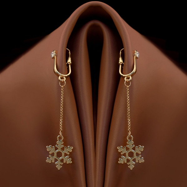 Прикраси для клітора і статевих губ non-pierced clitoral jewelry dangle with snowflake UPKO LMOU63326 фото