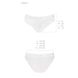 Трусики с широкой резинкой и кружевом Passion PS001 PANTIES S, white SO4173