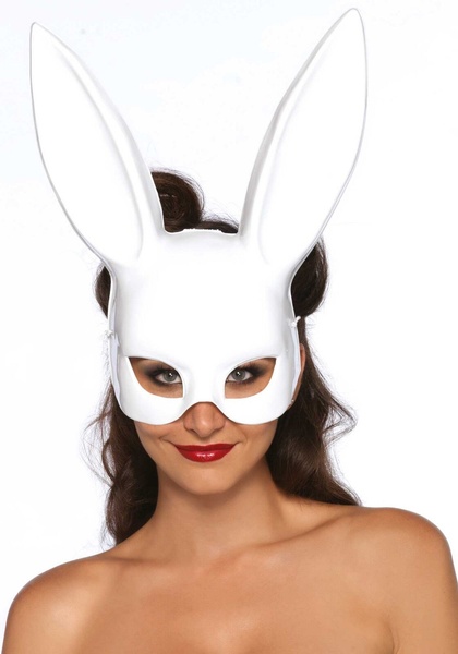 Маска кролика Leg Avenue Masquerade Rabbit Mask White, довгі вушка, на резинці , SO7947 SO7947 фото