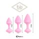 Набор силиконовых анальных пробок FeelzToys - Bibi Butt Plug Set 3 pcs Pink SO4576 SO4576 фото 2